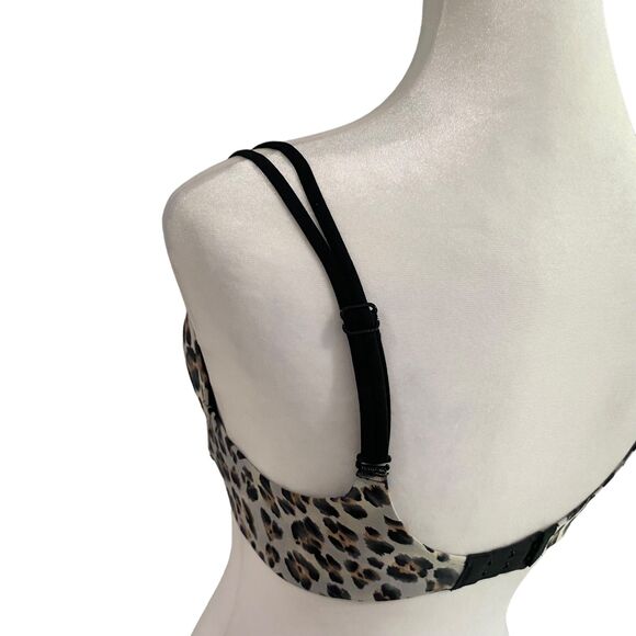 VICTORIA'S SECRET Demi Buste Leopard Animal Print Multiway Push Up Bra 34D - Picture 3 of 6